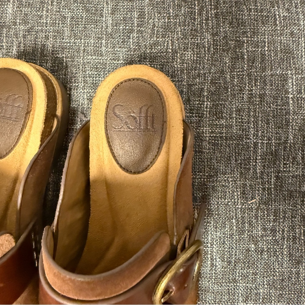 Sofft Billie Clogs, Brown Suede, Size 8, with Buckle - Picture 4 of 14